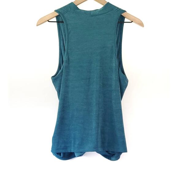 NEW Anthropologie Teal Draped Blouse Top - Large - Picture 5 of 6